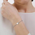 Bracciale in acciaio con stella e cristalli