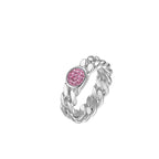 Anello cristalli rosa