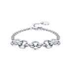Bracciale in acciaio metà catena