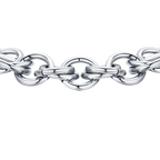 Bracciale in acciaio metà catena