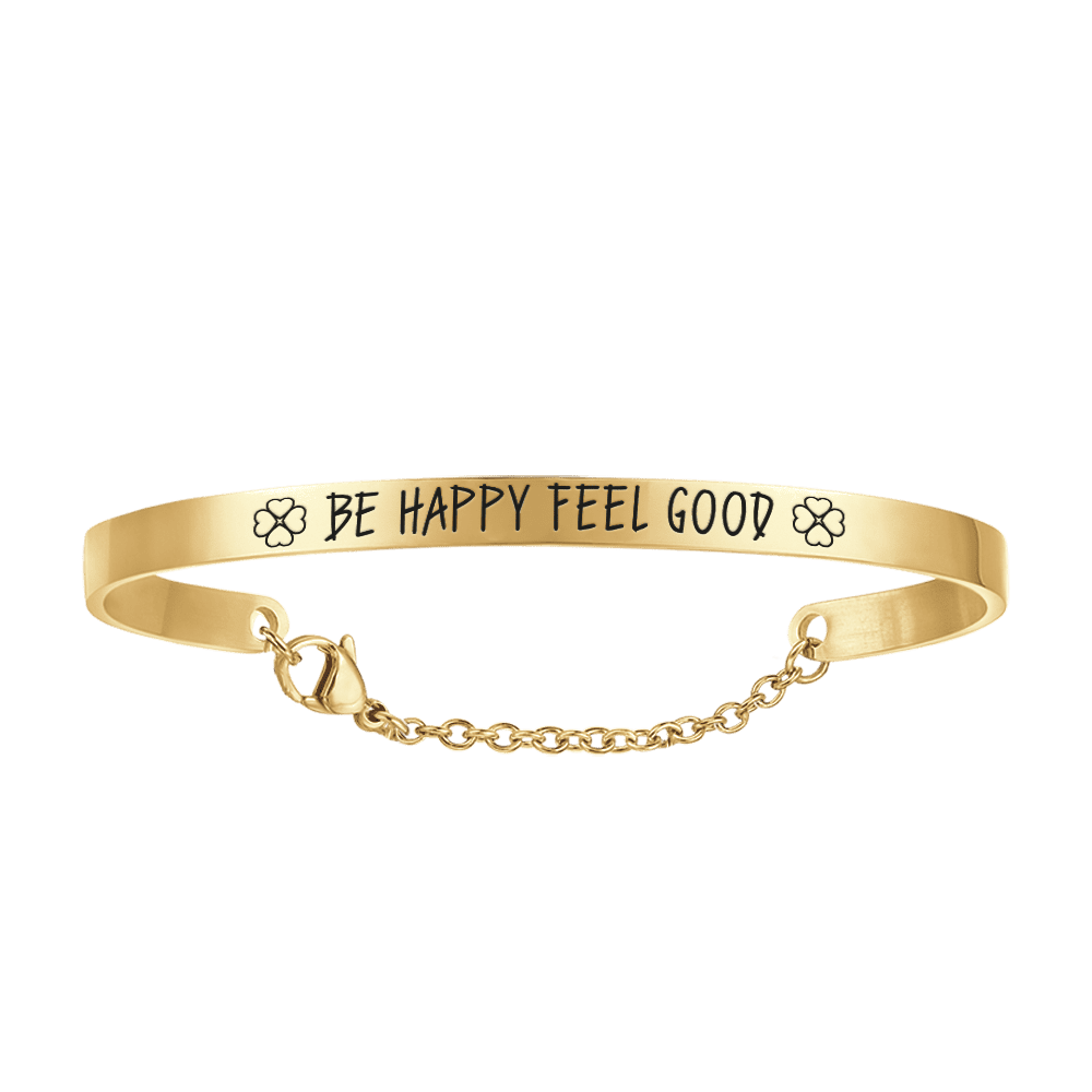 Bracciale in acciaio Be Happy Feel Good