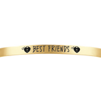 Bracciale donna in acciaio dorato best friends