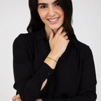 Bracciale in acciaio dorato con unicorno
