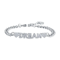 Bracciale donna in acciaio dream con cristalli bianchi