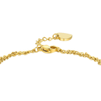 Bracciale in acciaio IP Gold con stelle e cristalli bianchi