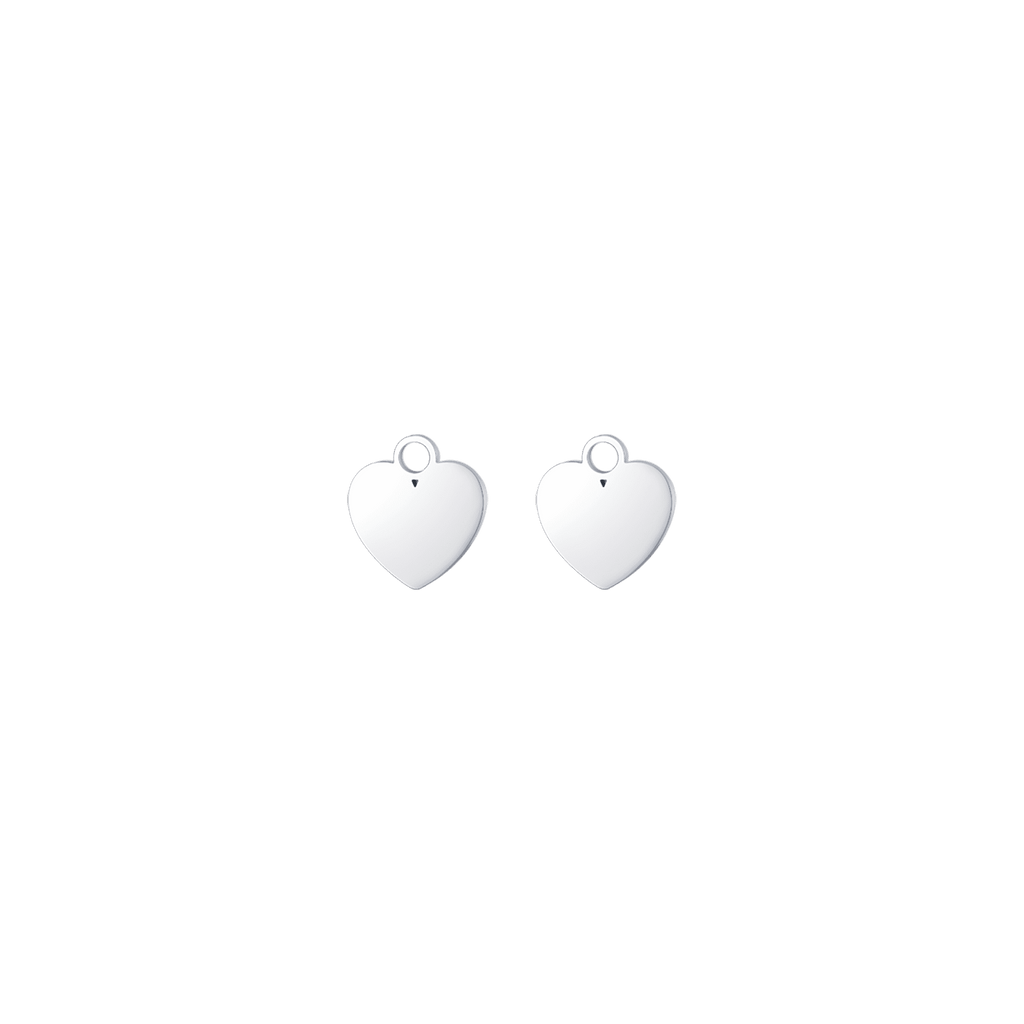 Charm Cuore in acciaio