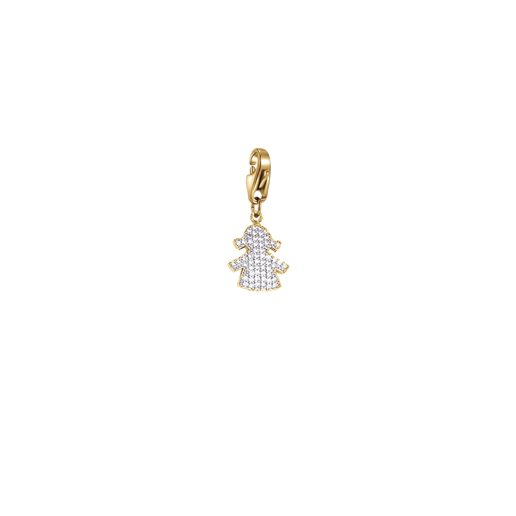 Charm Bimba in acciaio IP Gold