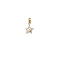 Charm Stella con cristalli bianchi e moschettone