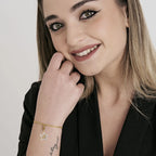 Charm Stella con cristalli bianchi e moschettone