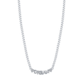 Collana donna in acciaio dream con cristalli bianchi