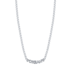 Collana donna in acciaio dream con cristalli bianchi