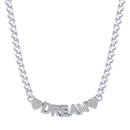 Collana donna in acciaio dream con cristalli bianchi