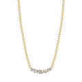 Collana acciaio dorato dream con cristalli bianchi