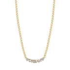 Collana acciaio dorato dream con cristalli bianchi