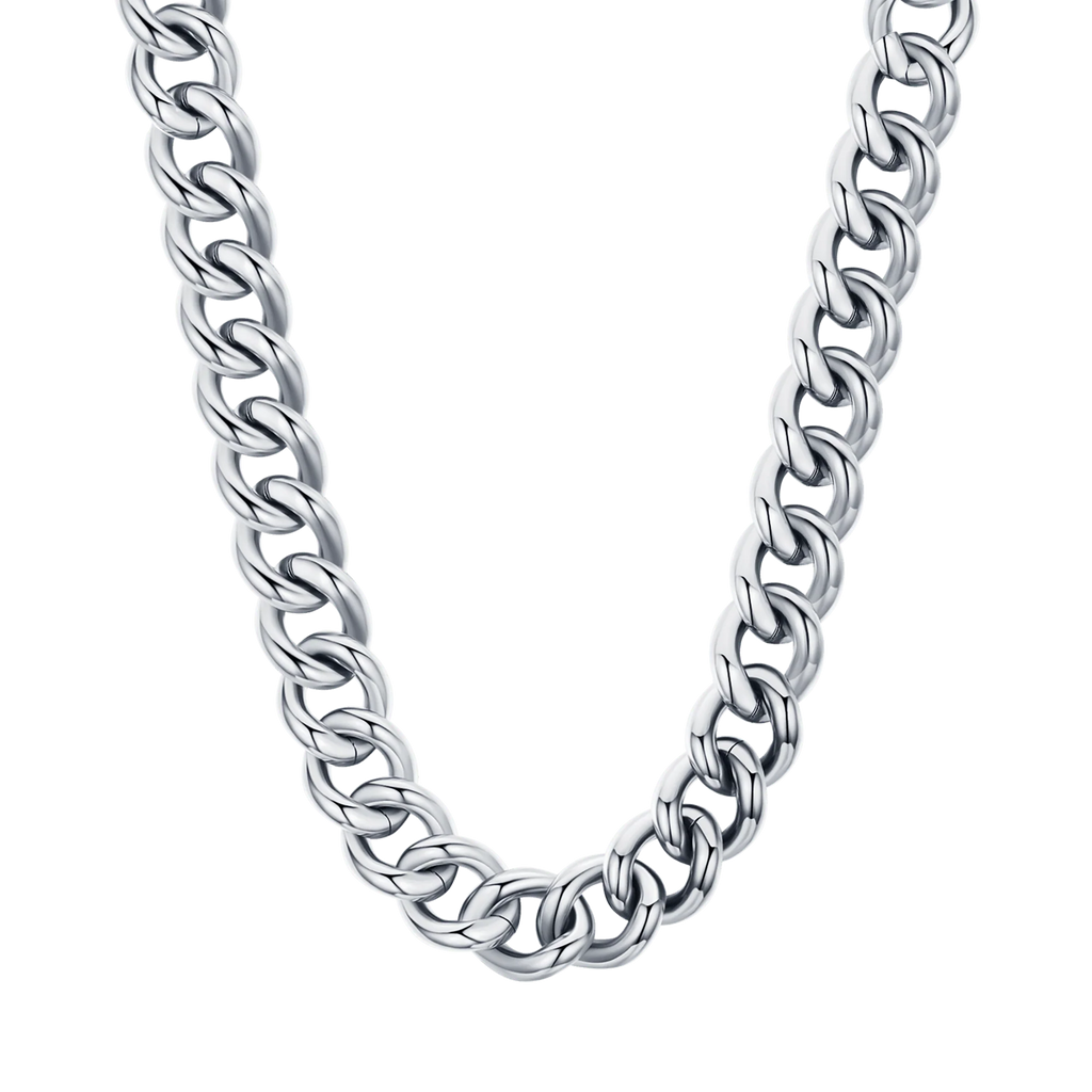 Collana donna in acciaio con maglia catena