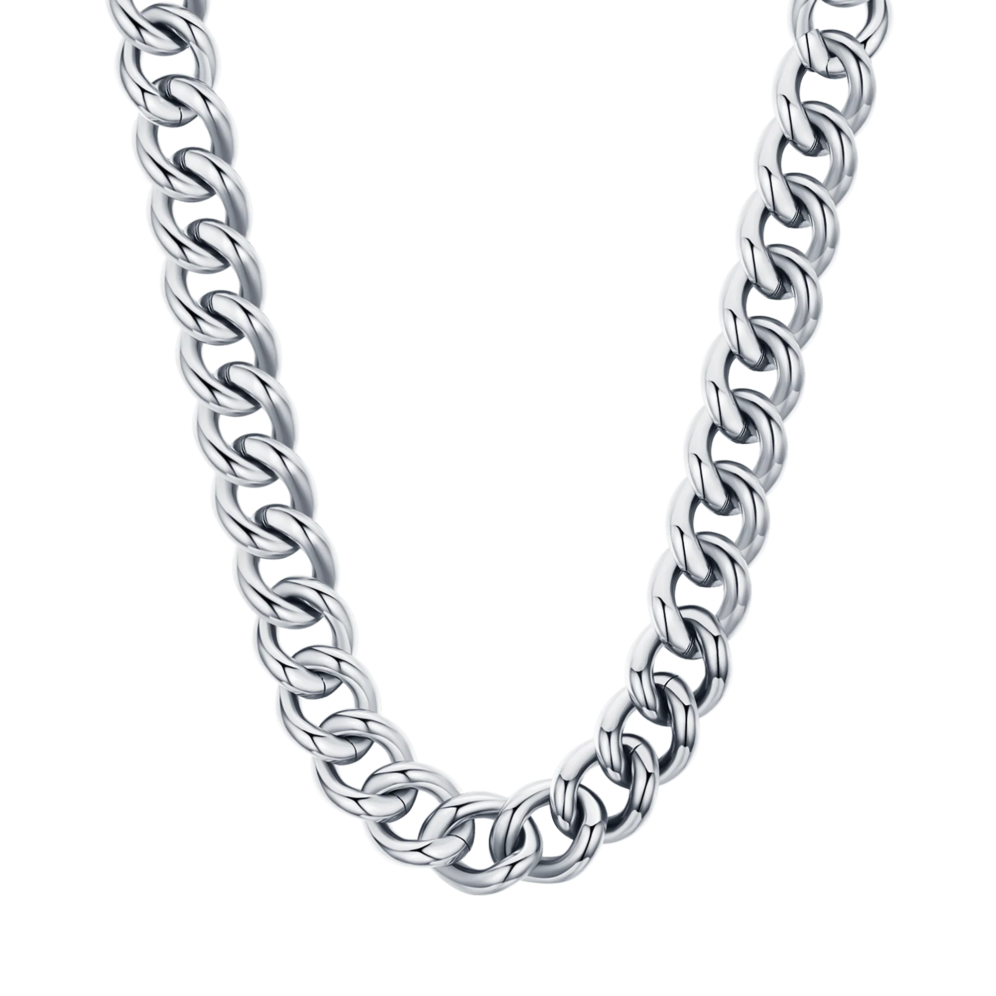 Collana donna in acciaio con maglia catena