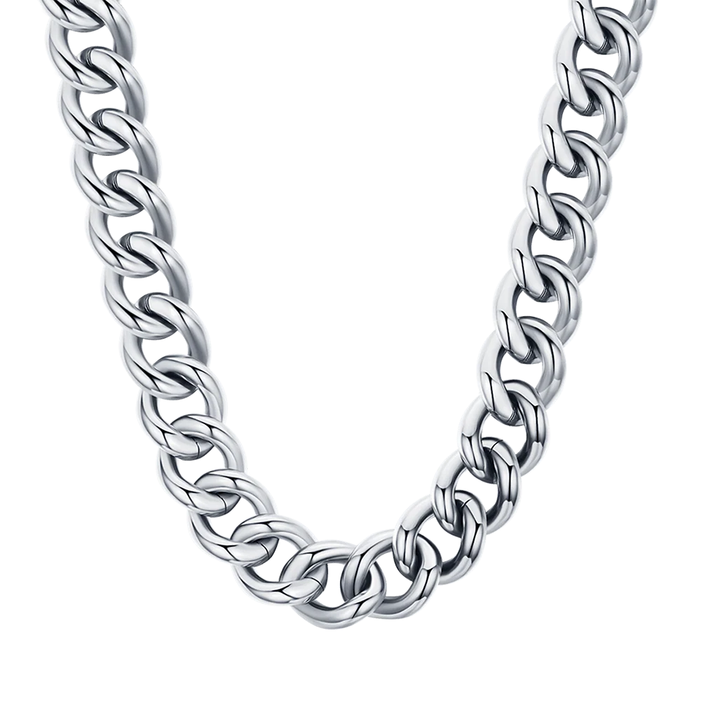 Collana donna in acciaio con maglia catena