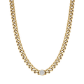 Collana in acciaio con cristalli