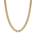 Collana in acciaio con cristalli
