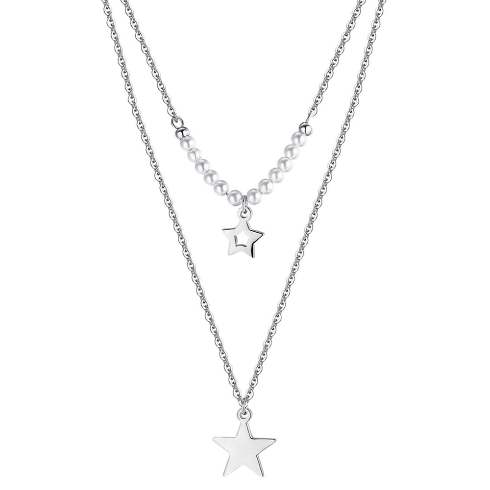Collana in acciaio con stelle