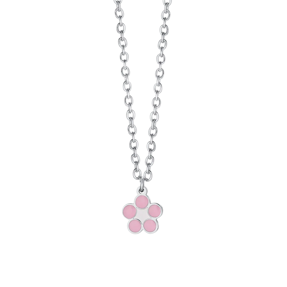 Collana bambina in acciaio con fiore