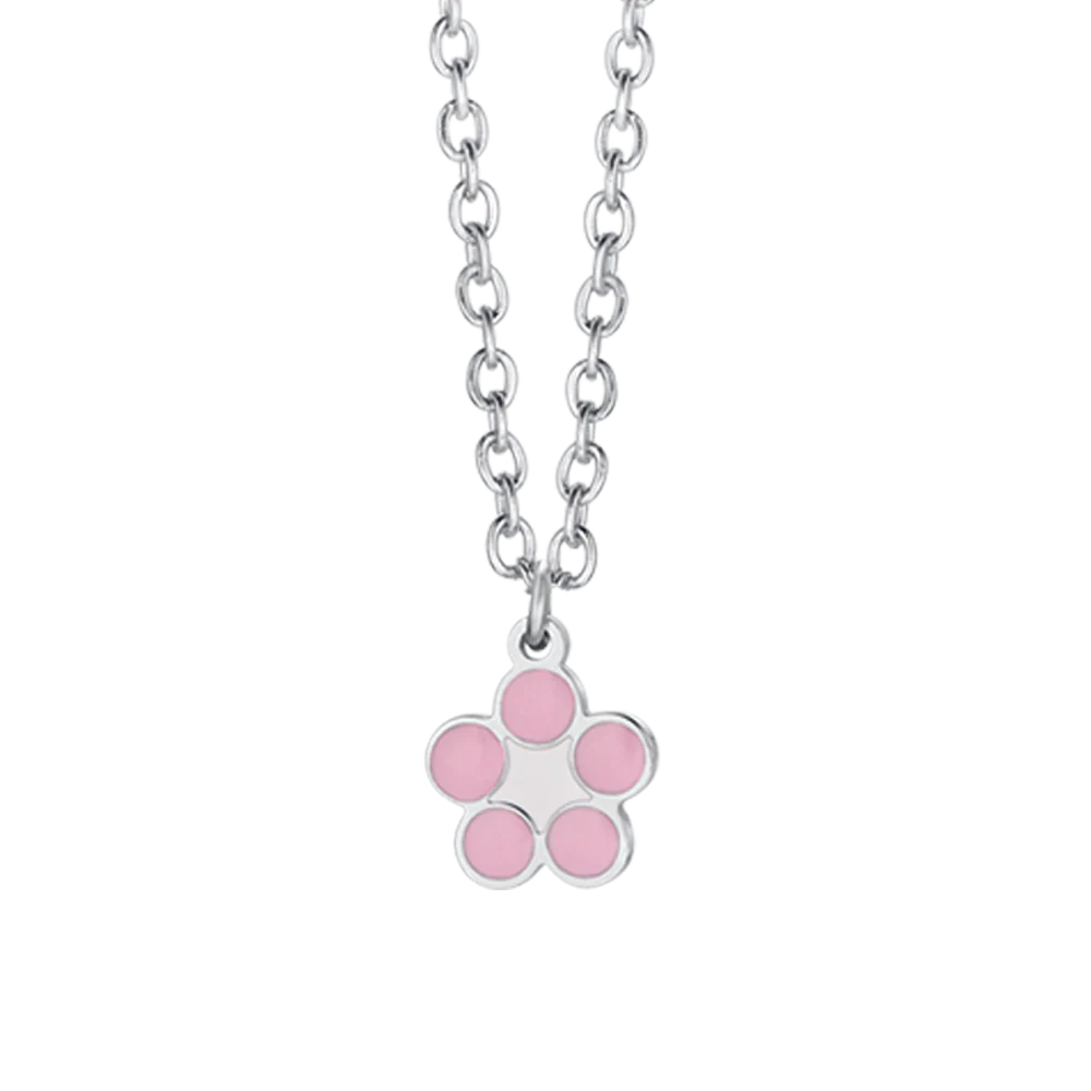 Collana bambina in acciaio con fiore