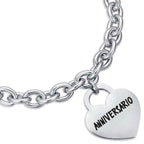Bracciale in acciaio per anniversario