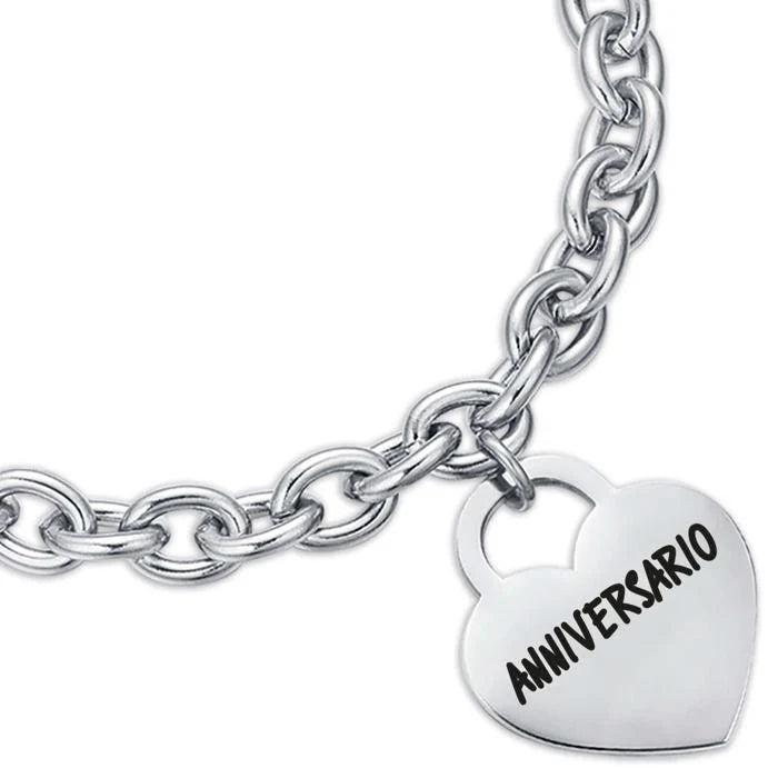 Bracciale in acciaio per anniversario