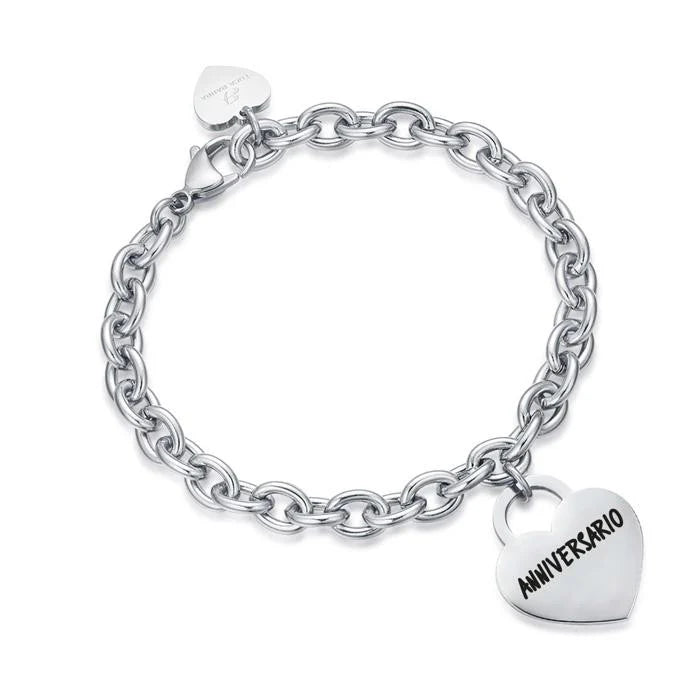 Bracciale in acciaio per anniversario