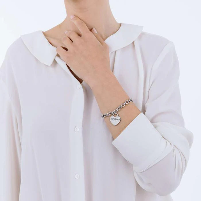 Bracciale in acciaio per anniversario