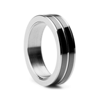 Anello uomo a fascia in ceramica