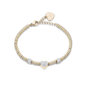 Bracciale donna con cuore e cristalli bianchi