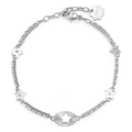 Bracciale in acciaio con stella e cristalli