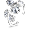 Anello Brosway Rain in acciaio 316L con cristalli