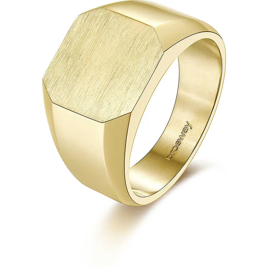 Anello in acciaio dorato Brosway
