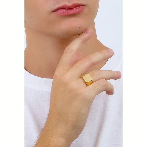 Anello in acciaio dorato Brosway