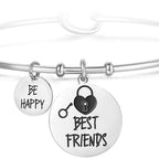 Bracciale in acciaio con incisione best friends