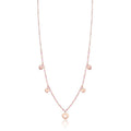 Collana donna in acciaio rosè con cuori