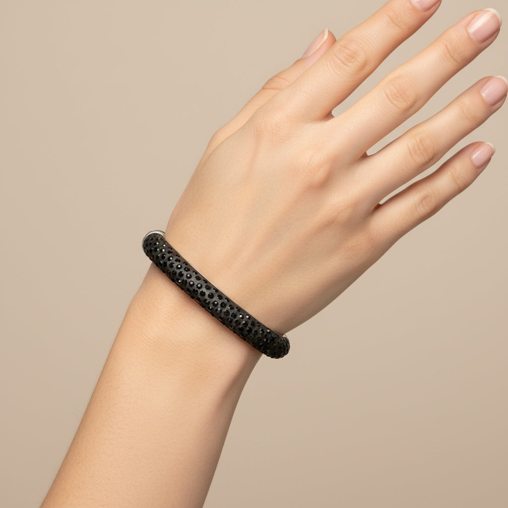 Bracciale rigido con cristalli luminosi