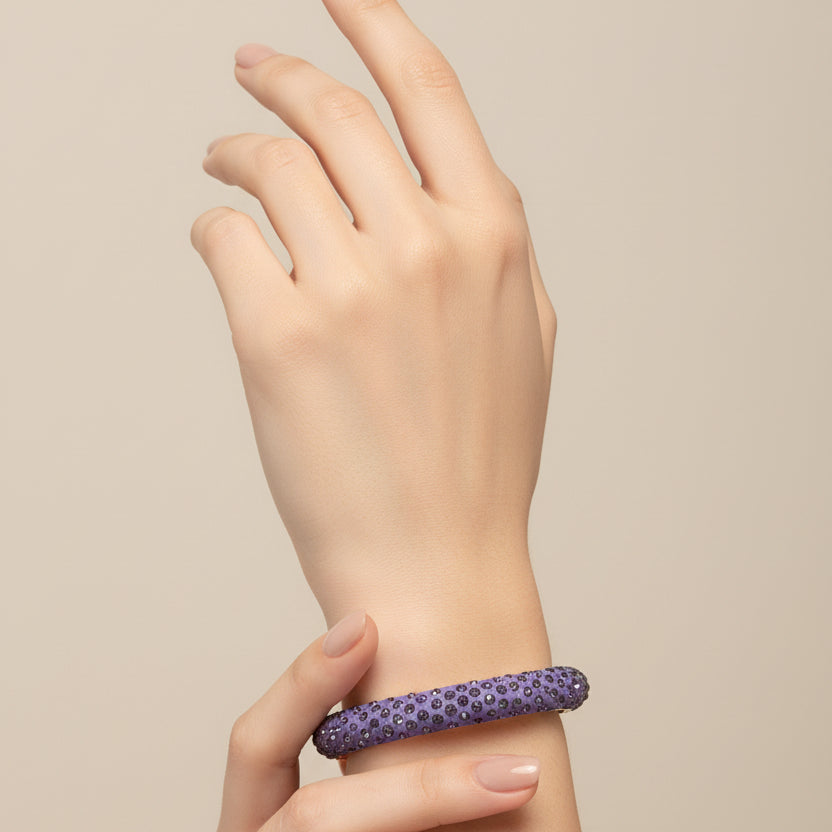 Bracciale rigido con cristalli luminosi