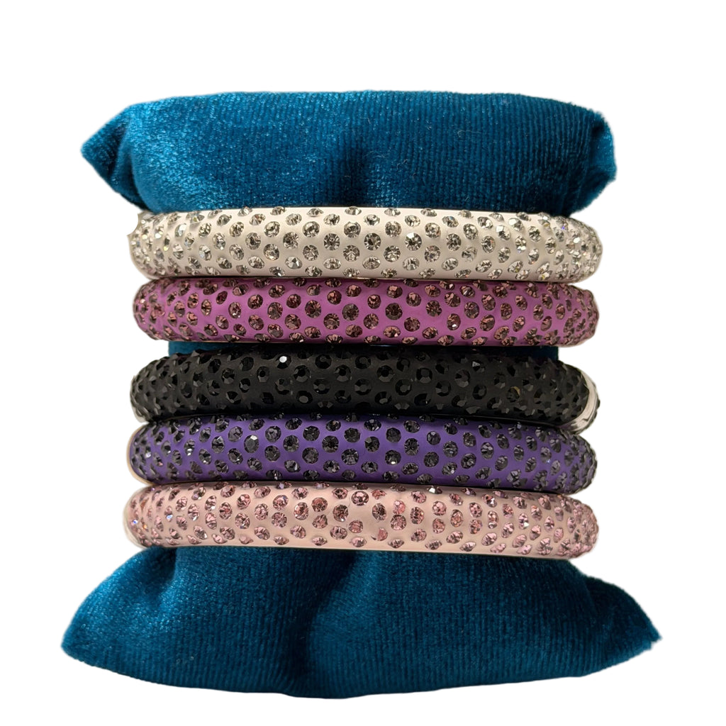 Bracciale rigido con cristalli luminosi