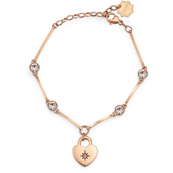 Bracciale cuore e cristalli